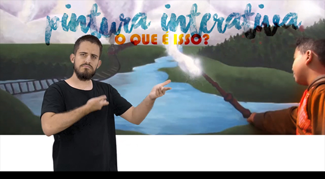 Capa da Matéria sobre pintura interativa